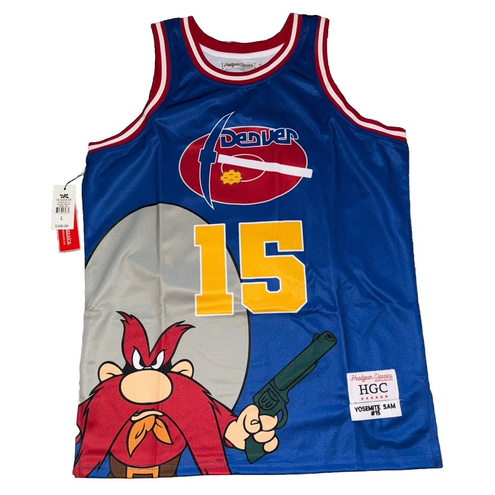 Headgear Classics Yosemite Sam Denver Nuggets Jersey Authentic Jersey L Blue
